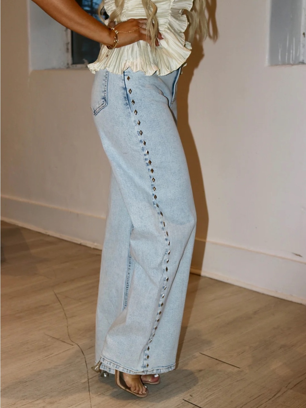 Western Studded Denim Jean